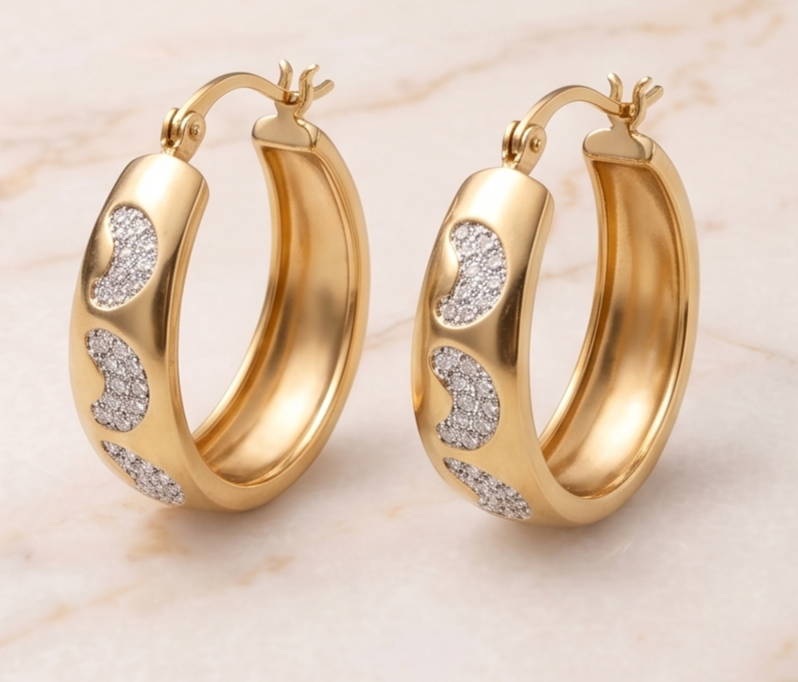 Crystal Hoop Earrings